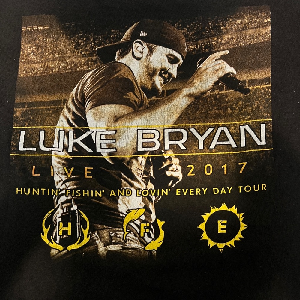 Luke Bryan Summer 2017 Tour Country Music tee t shirt small
